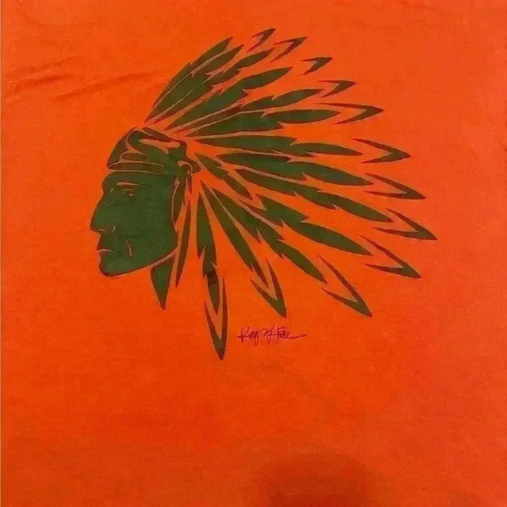 Ring Of Fire Indian Full Head Dress Red T-Shirt 2XL - Picture 2 of 3